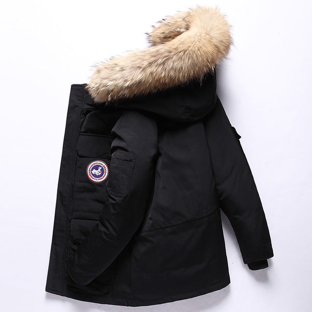 Winter Feather Men s down Jacket Short Canada down Jacket Outdoor Work Robot Morris